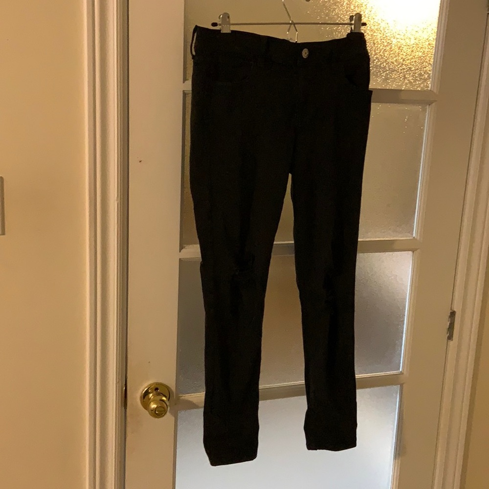 American eagle distressed black jeans